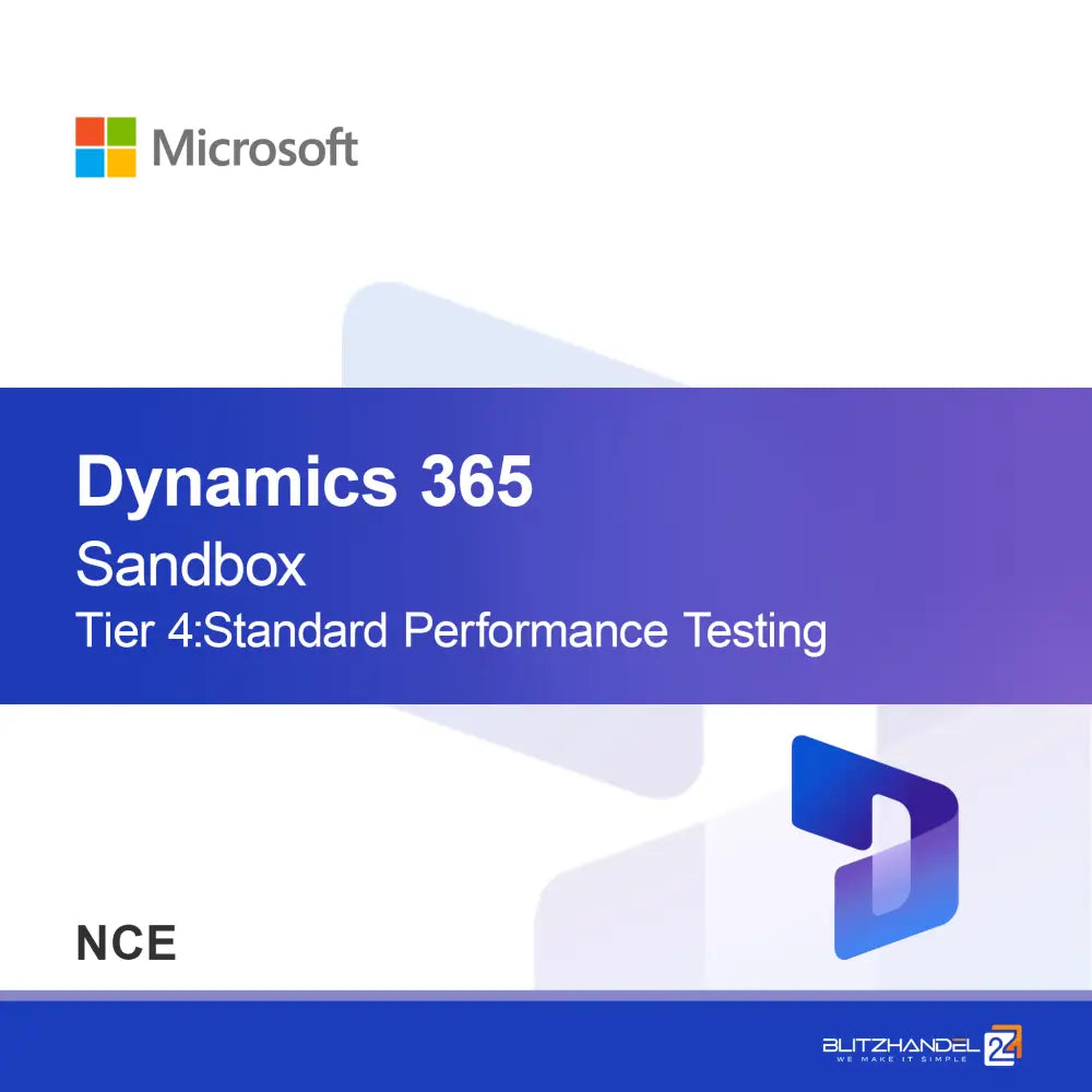 Dynamics 365 Operations - Sandbox Tier 4: Standard Performance Testing