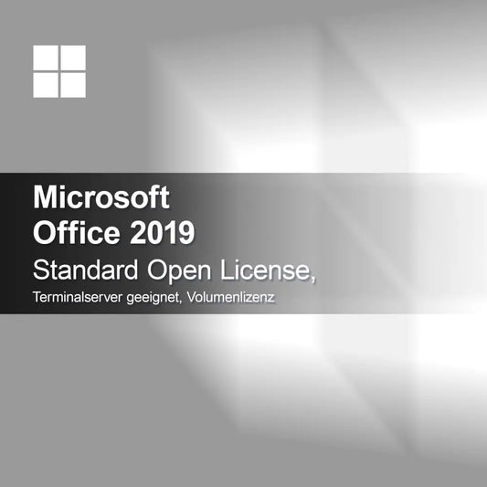 Microsoft Office 2019 Standard Open License, suitable for terminal server, volume license