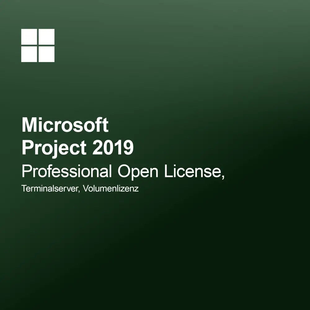 Microsoft Project 2019 Professional Open License, Terminal Server, Volume License