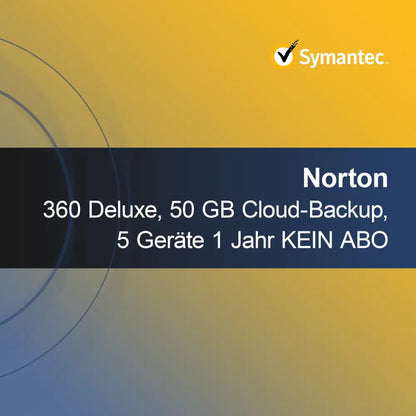 Norton 360 Deluxe, 50 GB Cloud Backup, 5 Devices 1 Year NO SUBSCRIPTION